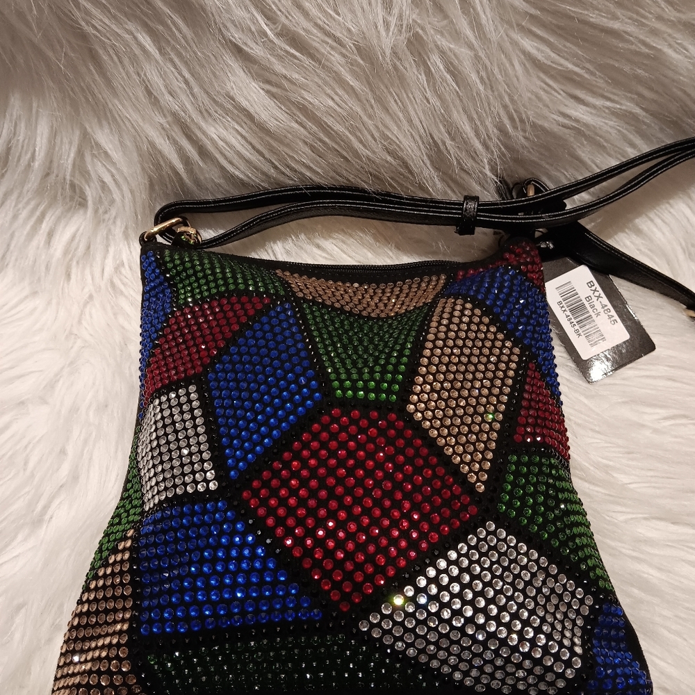 Colorful Rhinestone Crossbody Sling - Picture 7 of 10